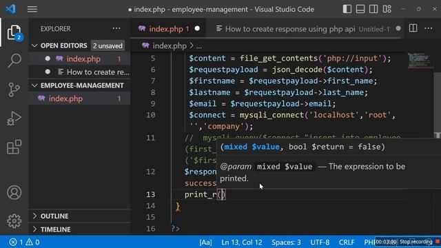 create json | create a response using PHP API tutorial - 4 смотреть онлайн
