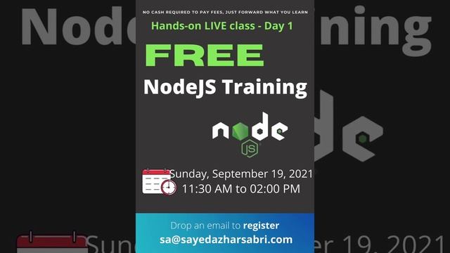 NodeJS day 1, grab the chance to learn web and REST API in NodeJS. смотреть онлайн