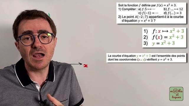 Comprendre les notations sur les fonctions f : x ↦ x² , f(x) = x² , y = x² смотреть онлайн