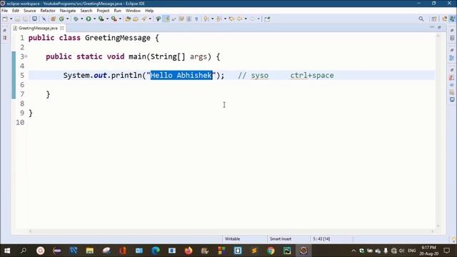 Java Program 1 in Telugu (Print Greeting Message) смотреть онлайн