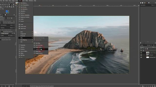 How to Use a Gradient Map in Gimp смотреть онлайн