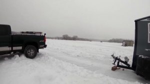 Зимняя рыбалка. Прицеп дача (домик) для комфортной рыбалки.