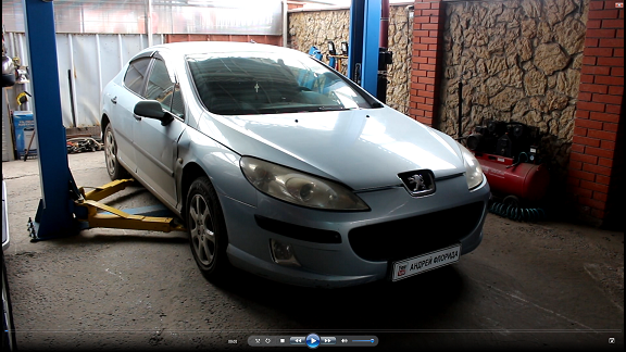 Замена комплекта ГРМ помпы и сальника коленвала на Peugeot 407 1,8 Пежо 407 2005 года 1часть