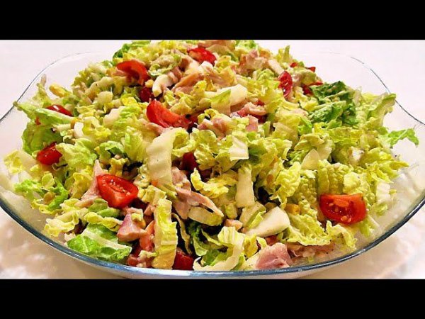 НОВЫЙ САЛАТ С ПЕКИНСКОЙ КАПУСТОЙ!!! Очень вкусный салат с пекинской капустой и копченой курицей!