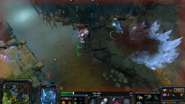 DOTA 2. Lich. Сказка про тёплый кий