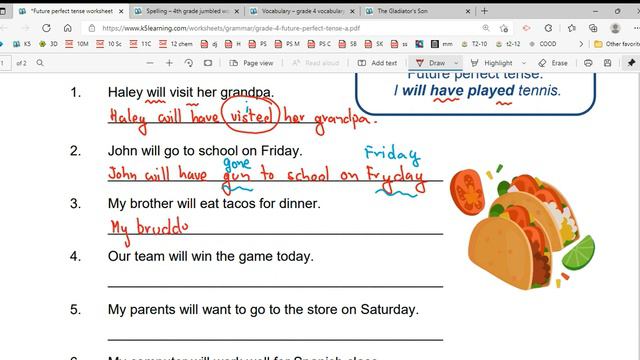 Grammar Training: Future Perfect tense: English смотреть онлайн