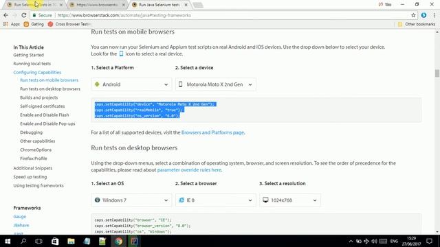 How to use Browserstack - Part 3 - Selenium and Appium test scripts and run tests on mobile browser смотреть онлайн