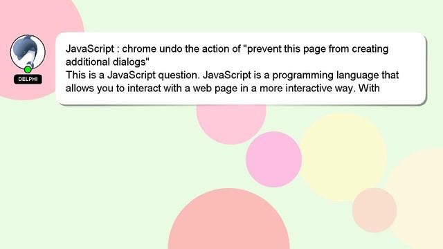JavaScript : chrome undo the action of "prevent this page from creating additional dialogs" смотреть онлайн