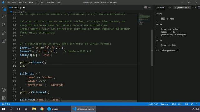 PHP 8 PARTE 2 #050 VAMOS VOLTAR AOS ARRAYS смотреть онлайн