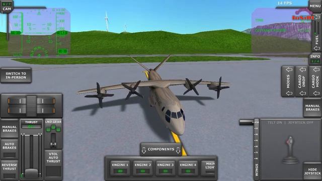 Turboprop flight simulator : Flying VTOL- vertical take off and landing plane смотреть онлайн