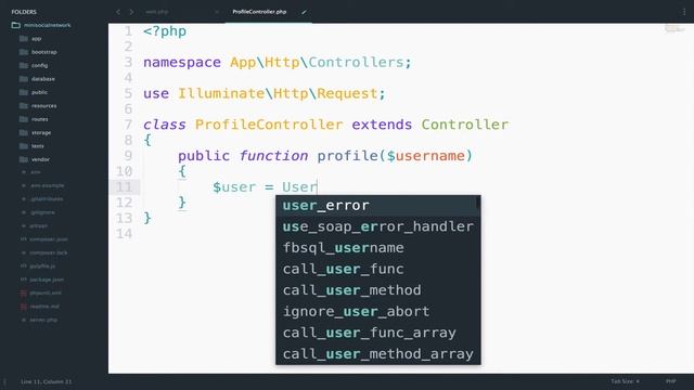 Laravel 5.3 tutorials #27 Social Network Profile смотреть онлайн