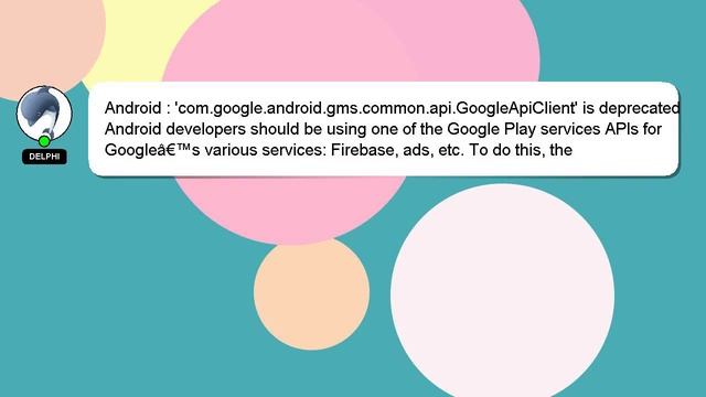 Android : 'com.google.android.gms.common.api.GoogleApiClient' is deprecated смотреть онлайн