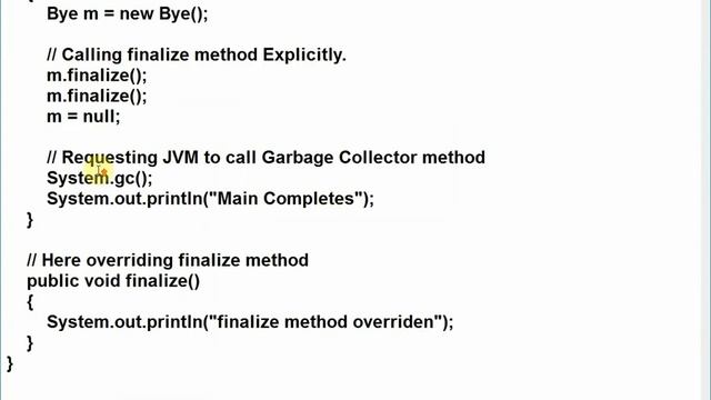 Finalize Method with example смотреть онлайн