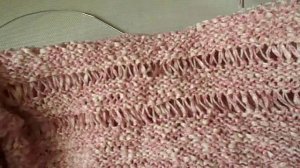 Топик спицами из летней  бобинной пряжи узором с вытянутыми петлями #ЛюдмилаТен