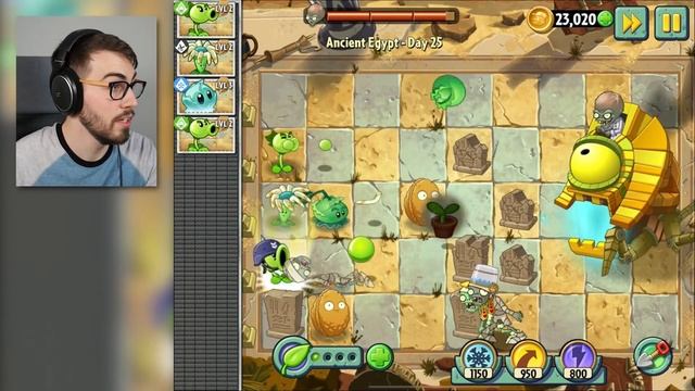 Fighting the Zombot SPHINX-INATOR! (Plants vs Zombies 2) смотреть онлайн