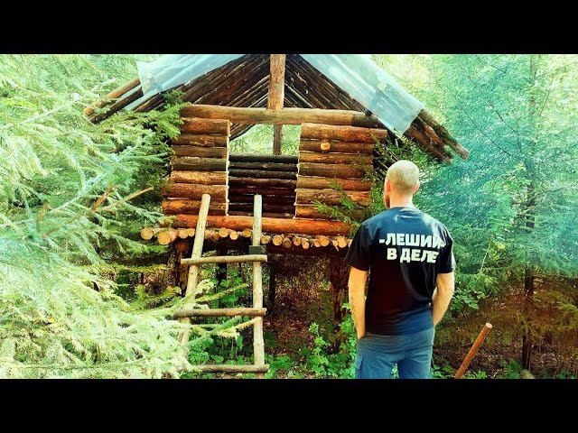 ЛЕСНАЯ жизнь! Изба, землянка и неудачная рыбалка!