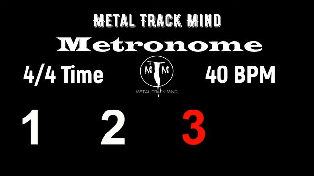 Metronome 4/4 Time 40 BPM visual numbers смотреть онлайн