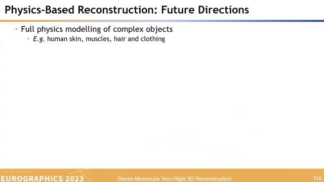 [EUROGRAPHICS 2023, STAR] Dense Monocular Non-Rigid 3D Reconstruction, PART 5: Emerging Areas смотреть онлайн