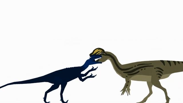 Quick Dinosaur Battle - Dilophosaurus Vs Guanlong - Sticknodes Animation смотреть онлайн