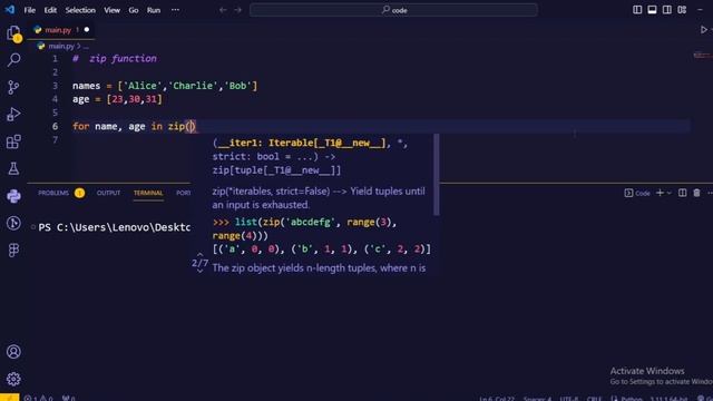 Zip function in python #python python for beginners смотреть онлайн