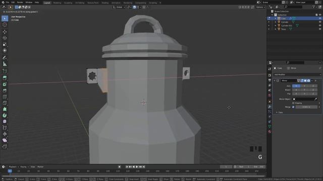 Бидон с молоком в Блендере 2.9 - уроки в Blender 3D | Ваша первая модель смотреть онлайн