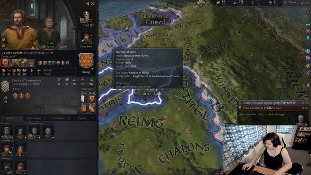 Crusader Kings 3 - Carolingian Consolidation 1066 Campaign Ep.1 смотреть онлайн