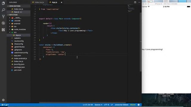 React Native tutorials part 006 simple style смотреть онлайн