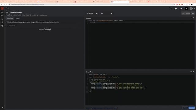 [codewars] (8kyu) simple multiplication in Typescript смотреть онлайн