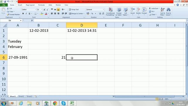 Free learn MS-Office 2010 date & time formulas in excel in hindi смотреть онлайн