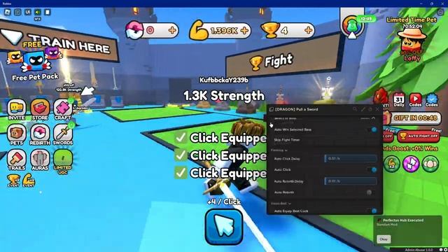 [FREE LIMITEDS] Pull A Sword Script Roblox (AUTO PULL SWORDS, INF WINS, AUTO CLICK + MORE VERY OP ? смотреть онлайн
