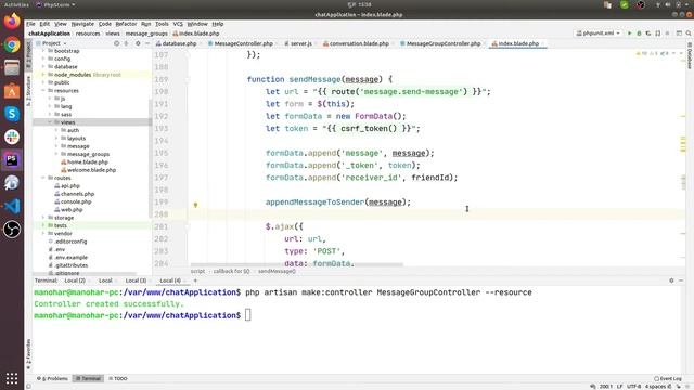 Chat App Tutorial with Laravel 7 & Socket.IO - Part 14 (Updating layout to send group message) смотреть онлайн