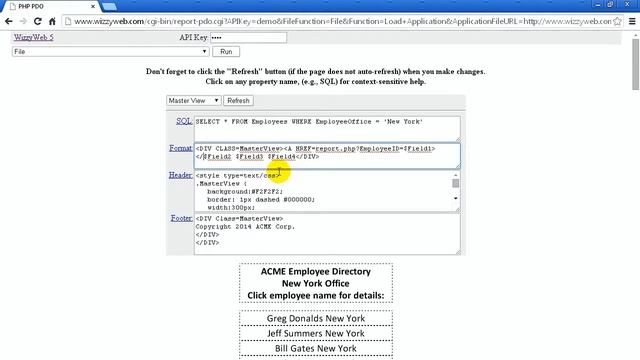PHP Data Objects (PDO) Reports with WizzyWeb смотреть онлайн