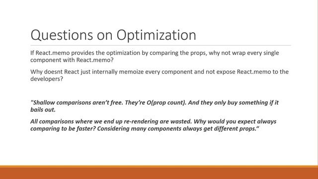 React Render Tutorial - 9 - Questions on Optimization смотреть онлайн