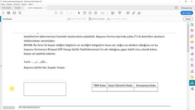 TÜRKKEP e-İmza ile PDF Nasıl İmzalanır? смотреть онлайн