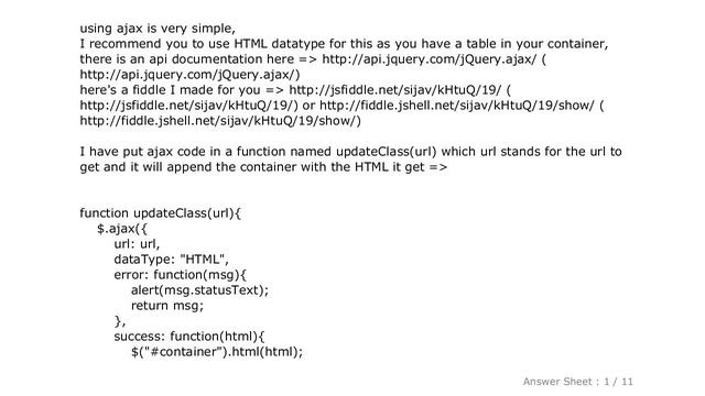 HTML : Autorefreshing/updating table using jQuery ajax by either using json or html files смотреть онлайн