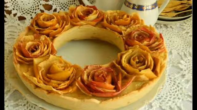 Кольцо с яблочными розами. Пирог. Приятного аппетита! смотреть онлайн
