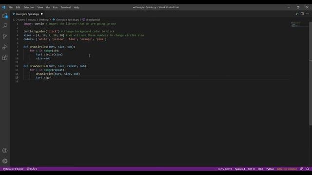 Georgia's Spirals using Python & Turtle library ? смотреть онлайн
