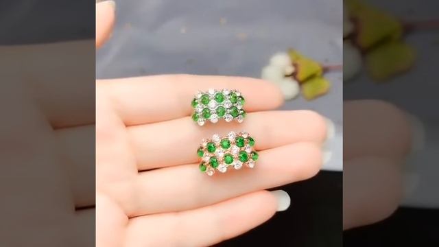 Женское кольцо из серебра 925 пробы с инкрустированным натуральным диопсидом купить с Aliexpress смотреть онлайн