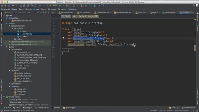 4- Android Kotlin Twitter App: Tweets layout design смотреть онлайн