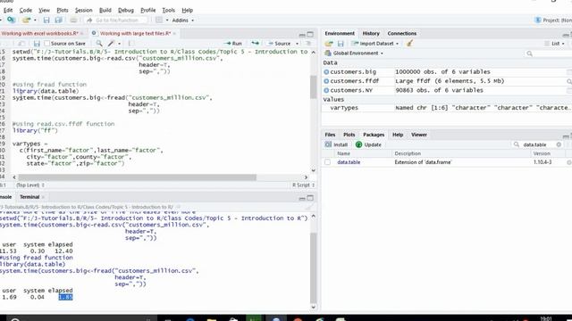 Reading Large csv Files In R смотреть онлайн