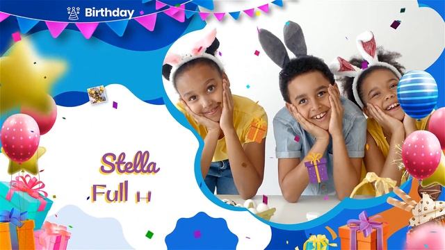 С днем рождения слайд-шоу сюрприз Happy Birthday Blue Surprise videohive смотреть онлайн
