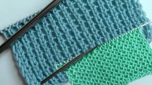 Необычный способ вязания спицами разного диаметра