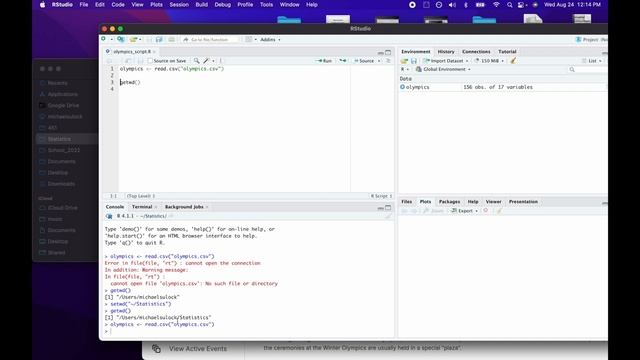 Loading a CSV File Into R Studio - Setting the Working Directory смотреть онлайн