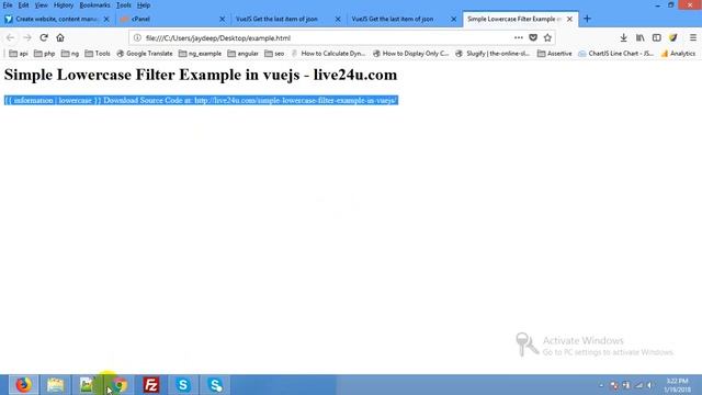vue Lowercase filters | Simple Lowercase Filter Example in vuejs смотреть онлайн