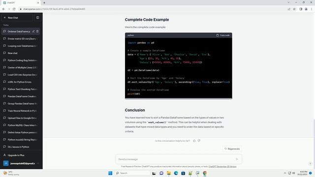 Sort two columns based on type Pandas Python смотреть онлайн