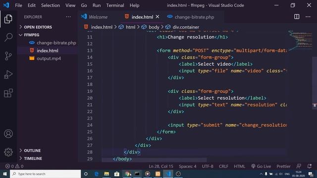 How to Compress Video Bitrate and Resolution in PHP Using FFMPEG Library Full Project For Beginners смотреть онлайн