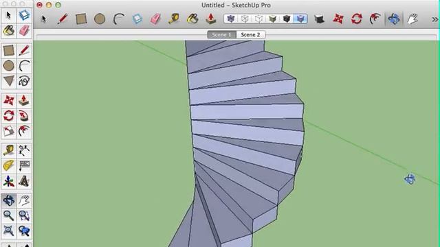 Sketchup - Spiral Staircase