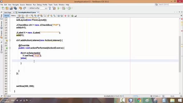 36- JCheckBox With ActionListener смотреть онлайн