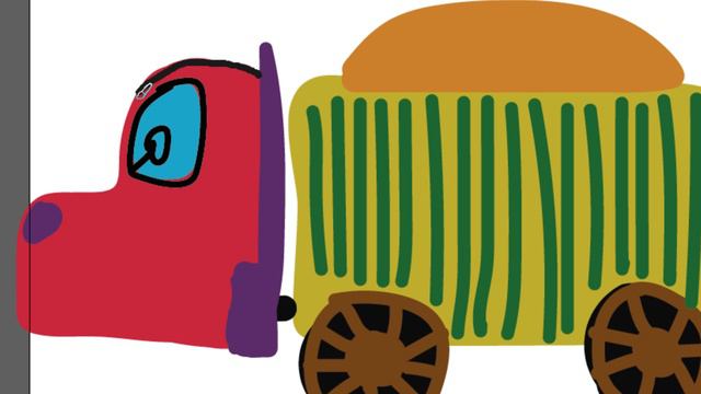 Рисование грузовика детям часть 45 смотреть онлайн