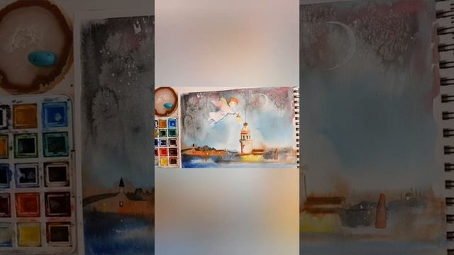 04 урок , Рисуем Ангела #ангел #забота #вера #акварель #watercolor смотреть онлайн